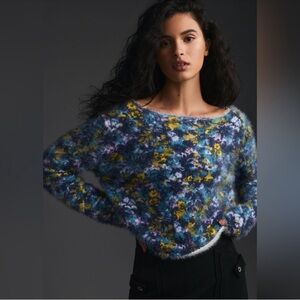 Pilcro eyelash multicolor cropped sweater